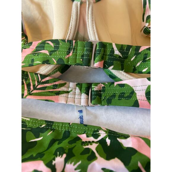 Swimsuits For All Pink Palm Leaf Bikini Set Underwire 2PC NWT Women's Size 12/14 - Picture 5 of 7